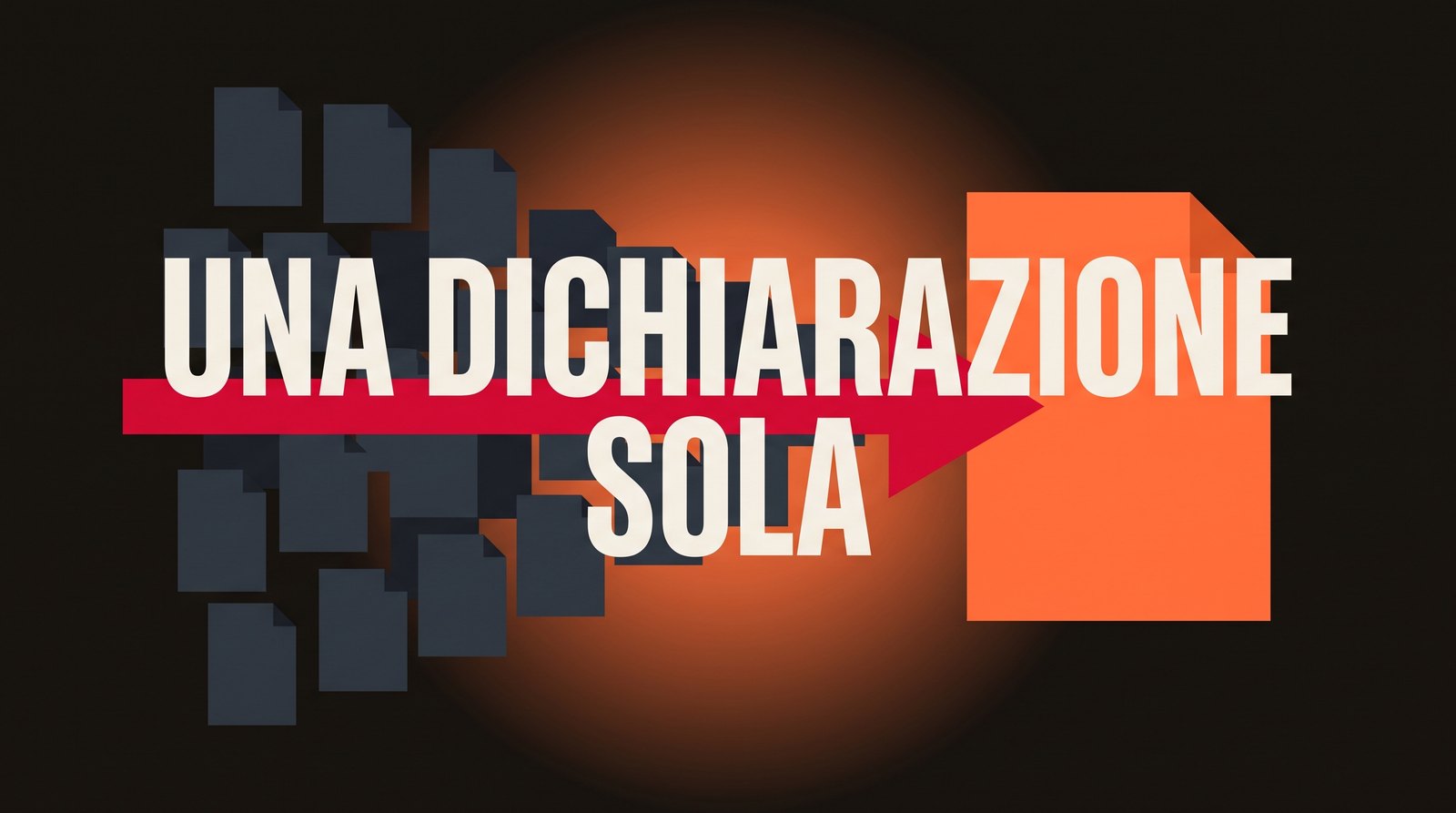 Molti fogli piccoli che confluiscono in un unico foglio grande