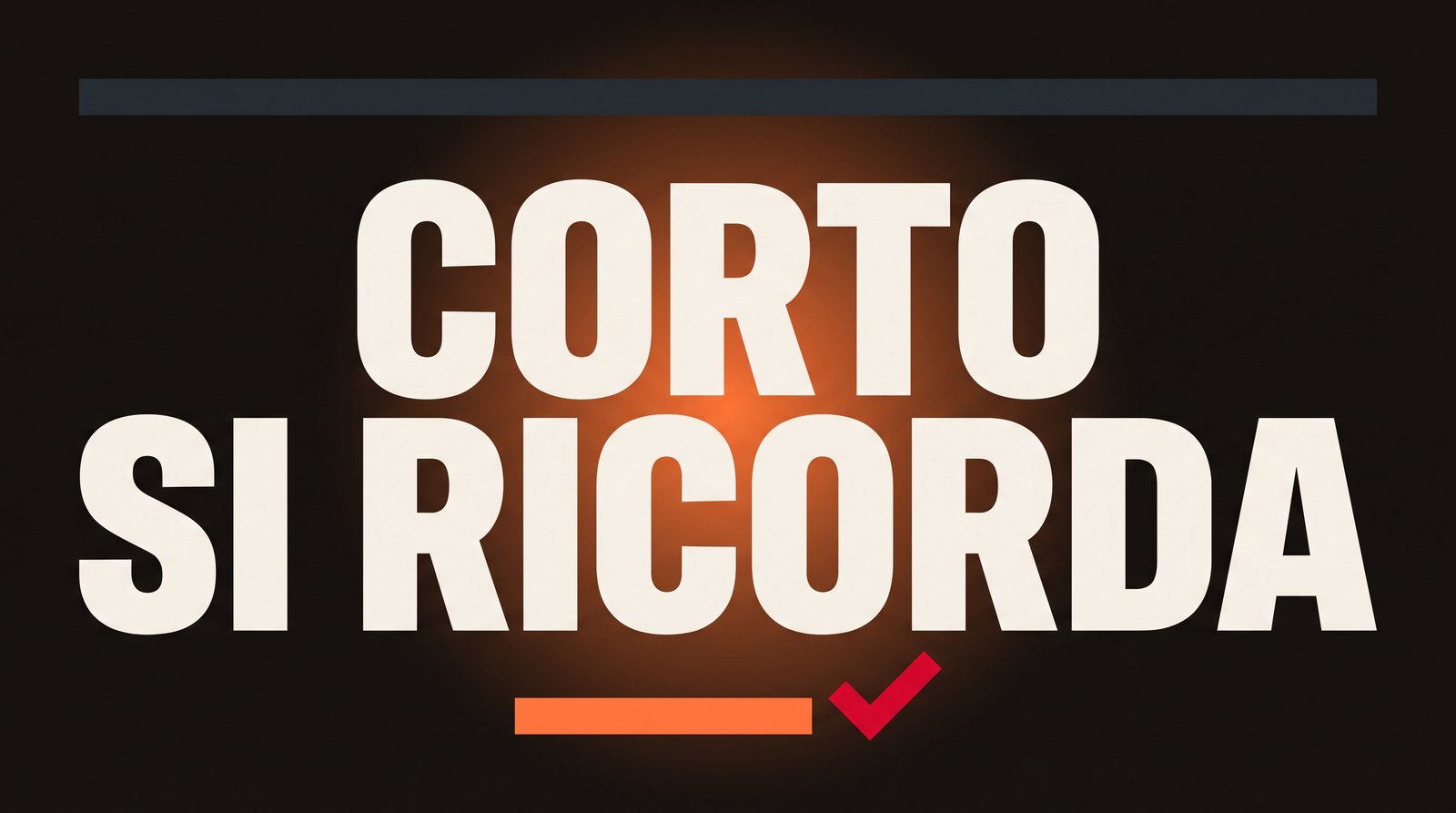 Una barra lunga sopra e una corta con una spunta sotto
