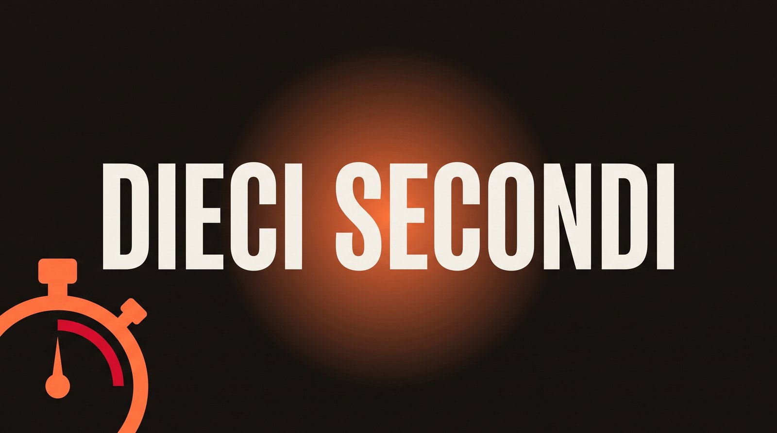 Un cronometro che segna pochi secondi