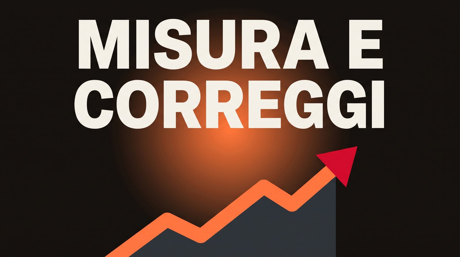 Un grafico che sale con una freccia rossa verso l’alto