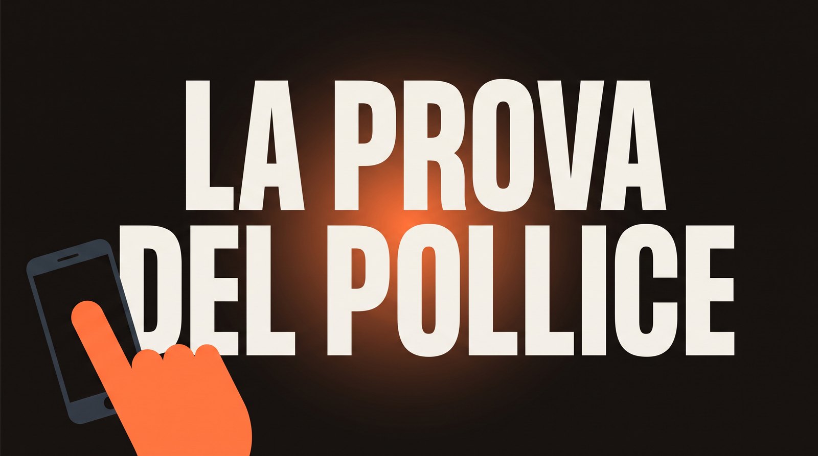 Un telefono con un pollice che scorre