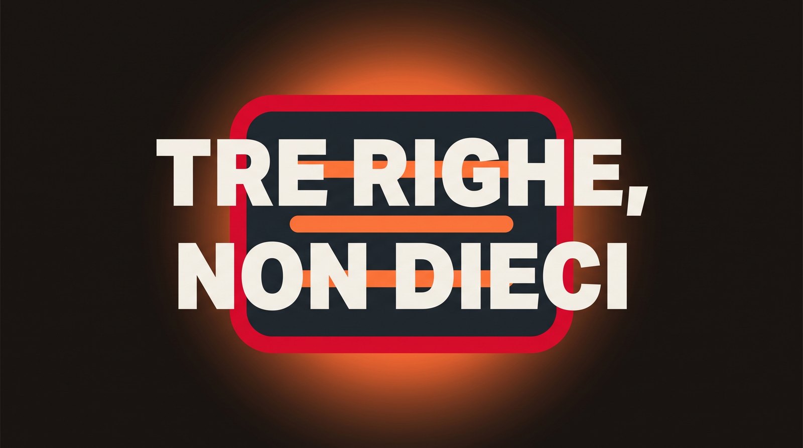 Tre righe di sottotitolo dentro un riquadro